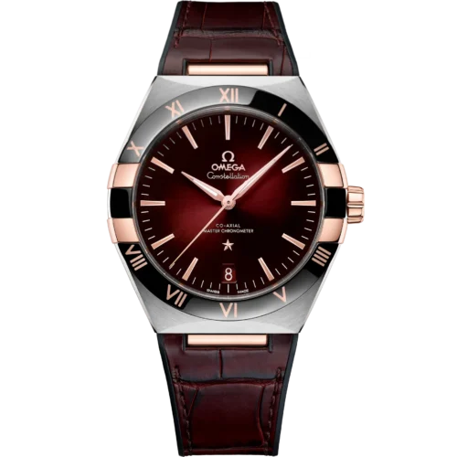 Constellation 41 mm Aço Bracelete de Couro
